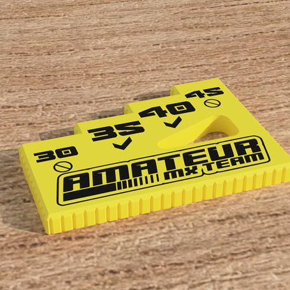 Cobra 65 chain slack tool, Yellow & Black, angled view