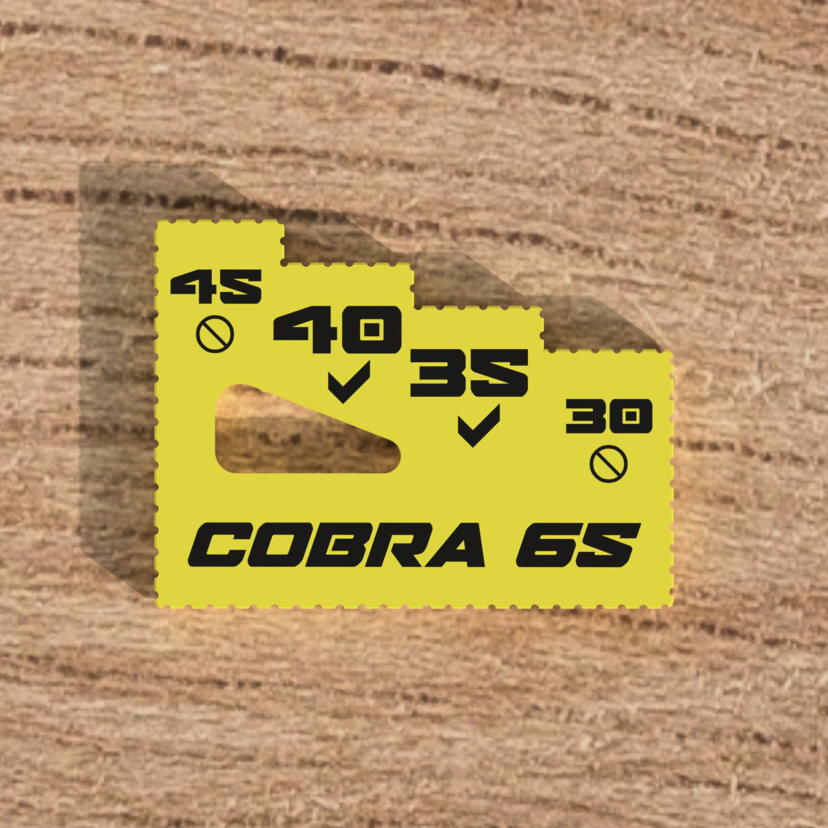 Cobra 65 chain slack tool, Yellow & Black, back